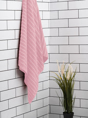 Welspun 2 In-1 100% Cotton 400 Gsm Bath Towel (Parfait Pink)