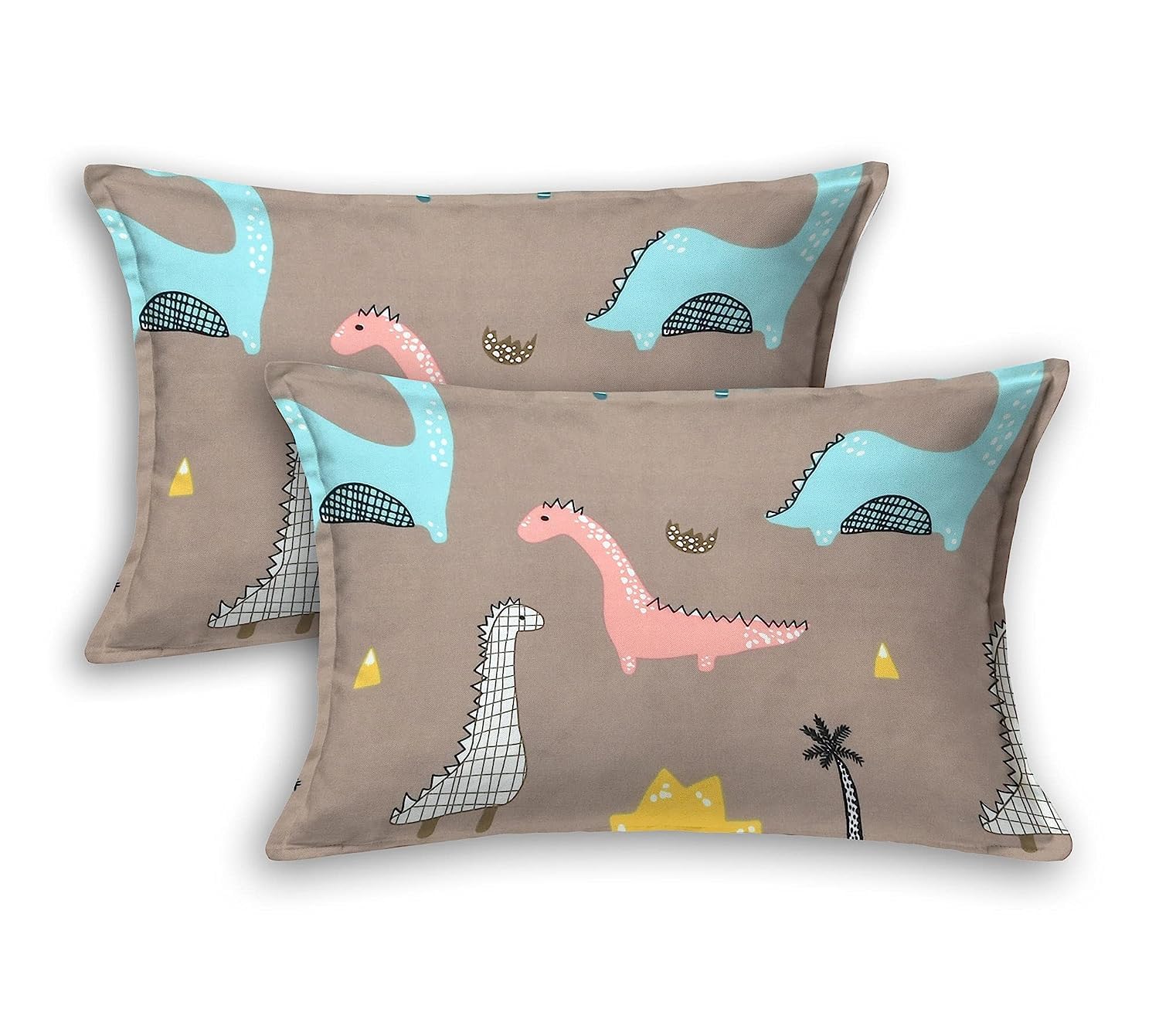 Wrinkle Free Soft Kids Double Bedsheets For King Size With 2 Pillow Cover | 90 X 95 Inches, Rosy Brown | Cartoon Printed Design | Child Bedroom Decor