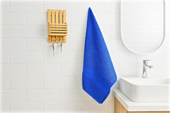 Siya Fashion Cotton Bath Towel 1000 Gsm | Ultra Soft Absorbent Quick Dry Lightweight & Durable Fabric Perfect For Home, Gym, Travel & Everyday Use (Blue) - Pack Of 2