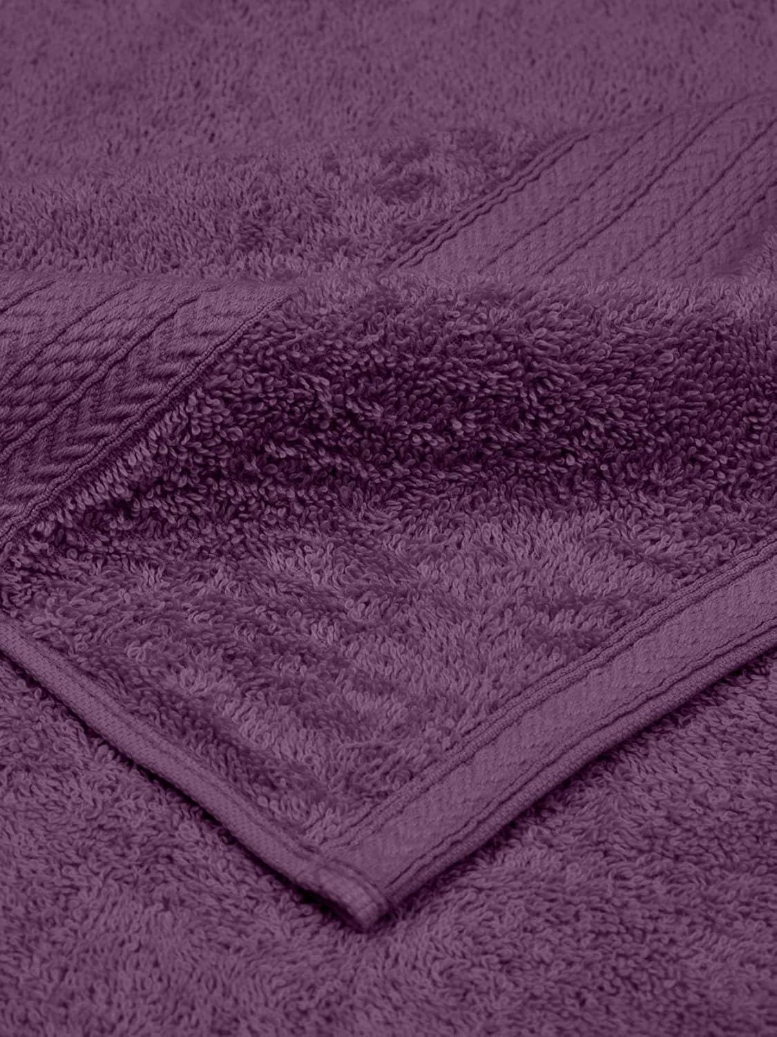 Bombay Dyeing Towel 100% Cotton Tulip Bath Turkish Towel 450 Gsm | Super Soft & Ultra Absorbent | Hand Washable & Machine Washable (Purple)