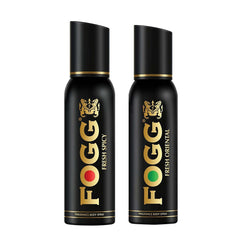 Fogg Fresh Oriental & Spicy Premium No Gas Deodorant For Men | Long Lasting Perfume Body Spray 120 Ml 4 Fl.oz. Each Pack Of 2