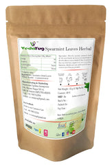 VedaYug Spearmint Herbal Tea - 40 Tea Bags, 52gm, 1.8 Ounce | Rich Flavor & Fragrance, Sleep & Stress Relief Tea - Caffeine Free, No Additives | Use For Ice & Hot Tea