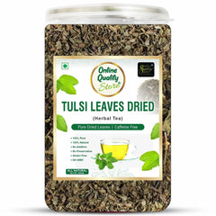 Online Quality Store Tulsi Leaves Dried Herbal Tea - 100gm, 3.5 Ounce | Helps With Stress & Anxiety, Boosts Immunity - Caffeine Free, Gluten Free, No Preservatives