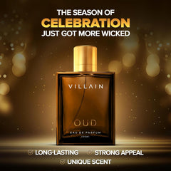 Villain Oud Eau De Parfum 100ml 3.4 Fl.oz. Best Gift For Husband | Men Fragrance | Long Lasting