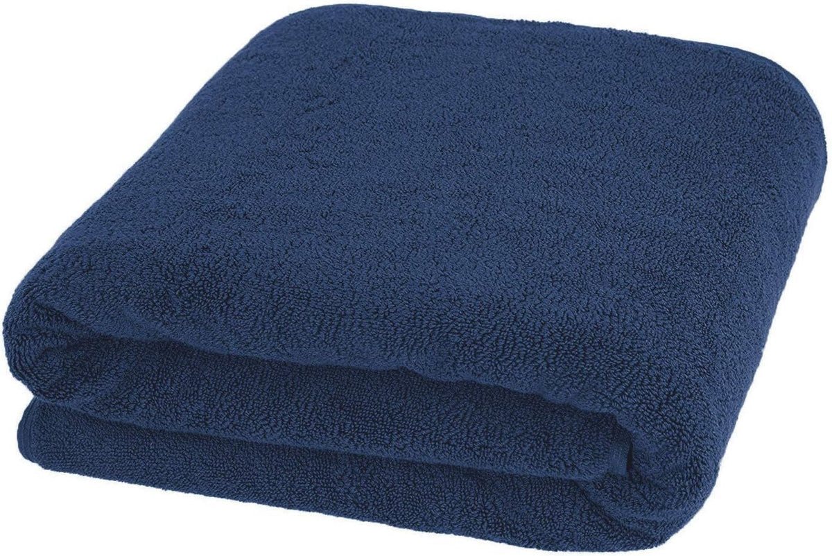Elstone Home With Device Extra Large Premium Cotton Towel 700 Gsm | Ultra Soft & Super Absorbent Hotel & Spa Quality Towel (Dark Blue)