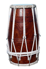 Special Half Rassi Sheesham Wood Dholak Drum With Padded Bag | Perfectly Symmetric Round Dholak - Dholak For Festival, Wedding, Satsang | Very Easy To Tune