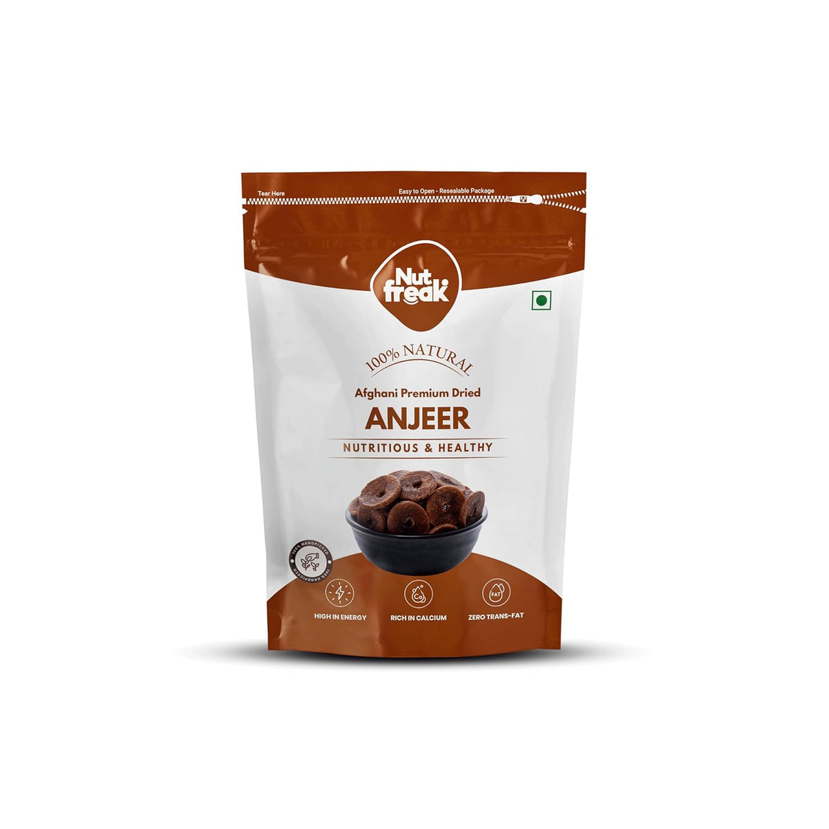 100% Natural Dried Afghani Anjeer By Nut Freak 500gm, | Nutritious & Natural Dried Figs Jumbo Size & Bright Colour | Healthy Snack Dry Fruit Nut | 17.6 Ounce