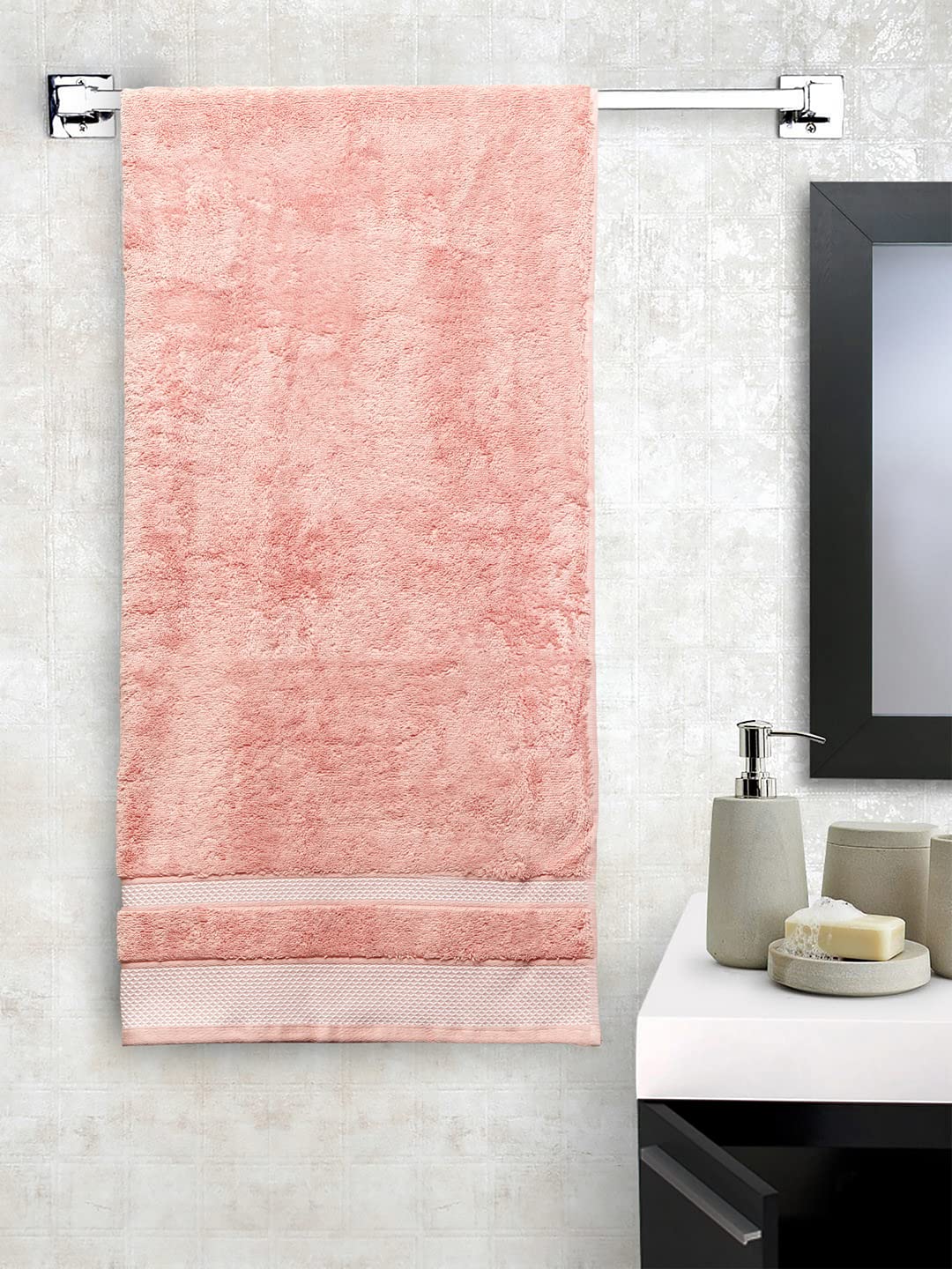 Spaces Hygro Cotton Bath Towel 600 Gsm | Blooms Softer When Washed Ultra Absorbency Dries You Quicker (Brown)