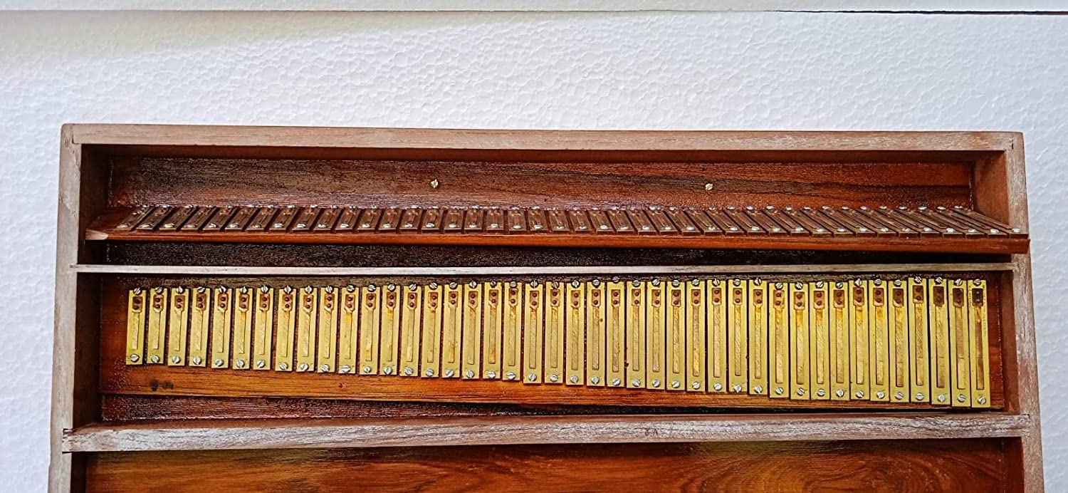 Wooden Harmonium - 3 1/2 Octave, 2 Set Of Reeds, 42 Italian Keys | Made With Burmateack Wood