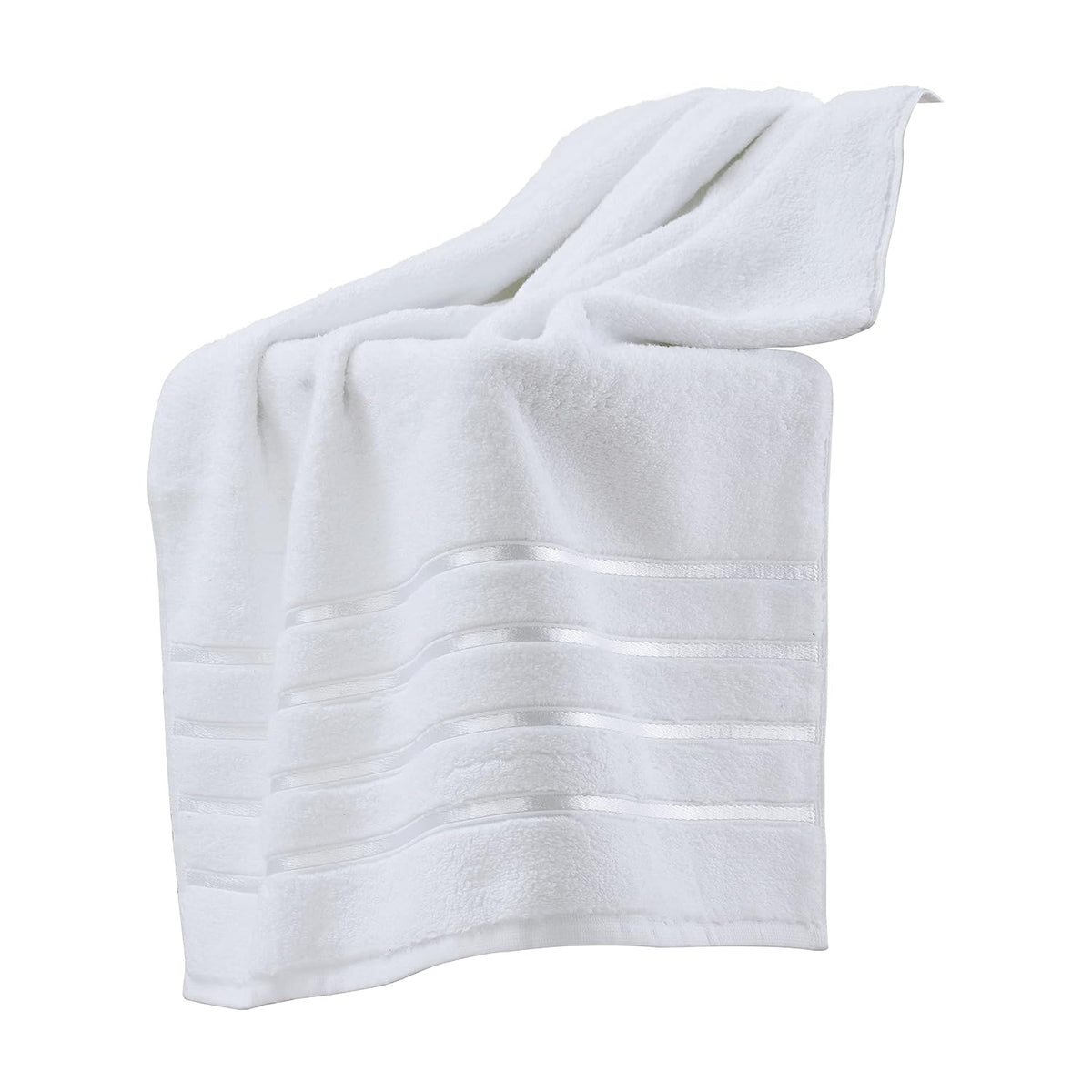 Spread Spain 100% Cotton Bath Towels 600 Gsm | Roman Bath Towel Large Size Soft, Fluffy & Absorbent - White