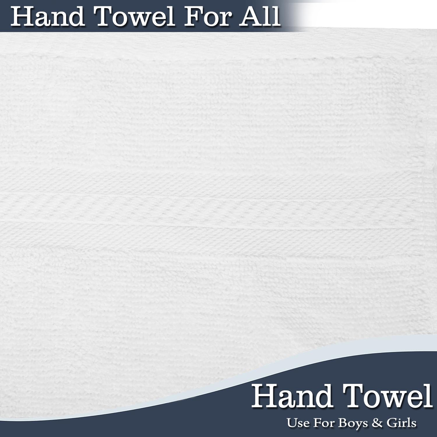 Fresh From Loom Luxury Fur Collection Hand Towel 500 Gsm Napkins Cotton High Absorbency Double Stitched Size (White) - Set Of 6