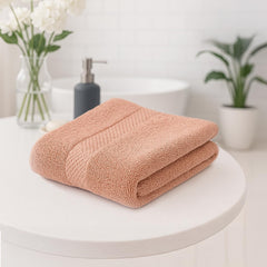 Earthy Fables Premium Bath Towel 600 Gsm | 100% Combed Cotton Ultra Soft, Quick Dry & Highly Absorbent For Home | 140 X 70 Cm (Peach)
