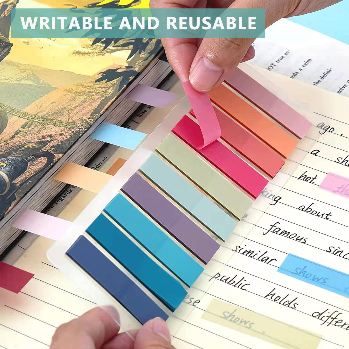 Sticky Tabs 60 Color Sticky 1200pcs Index Tabs Sticky Notes For Notebook, Books, Office Stationery