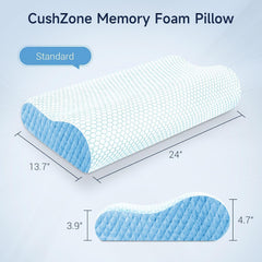 Memory Foam Pillows Supports Neck Pain & Shoulder Pain, Pillows Model - D1 | Contour Cervical Orthopedic Pillows, Ergonomic Cervical Pillow Neck Support Pillow For Side Back