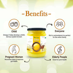 Pure Organic Gir Cow Ghee By Youshuddham | Traditional Bilona Method Desi Ghee For Cooking, Baking & Health | (500ml) 16.9 Ounce | Jar Pack