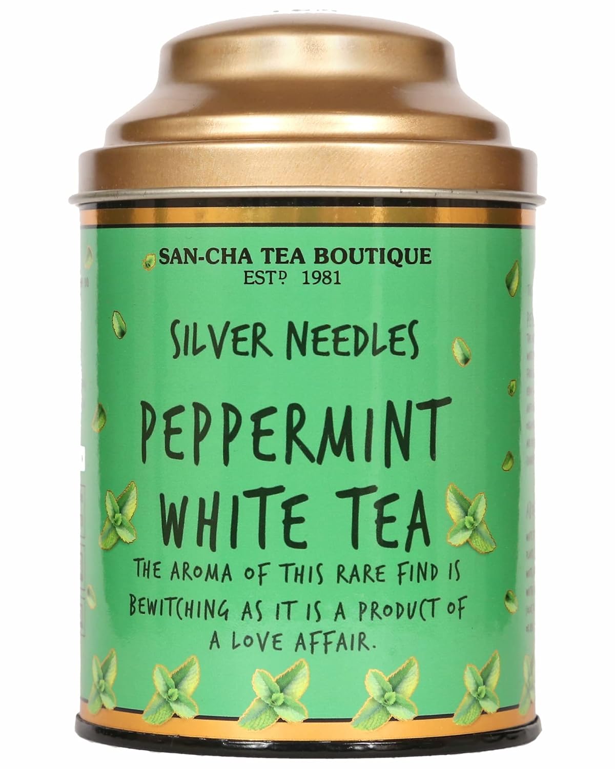 San-Cha Silver Needles Peppermint White Tea - 75gm, 2.6 Ounce | Environment Friendly, Reduces Stress - Low Caffeine, Richest In Antioxidants