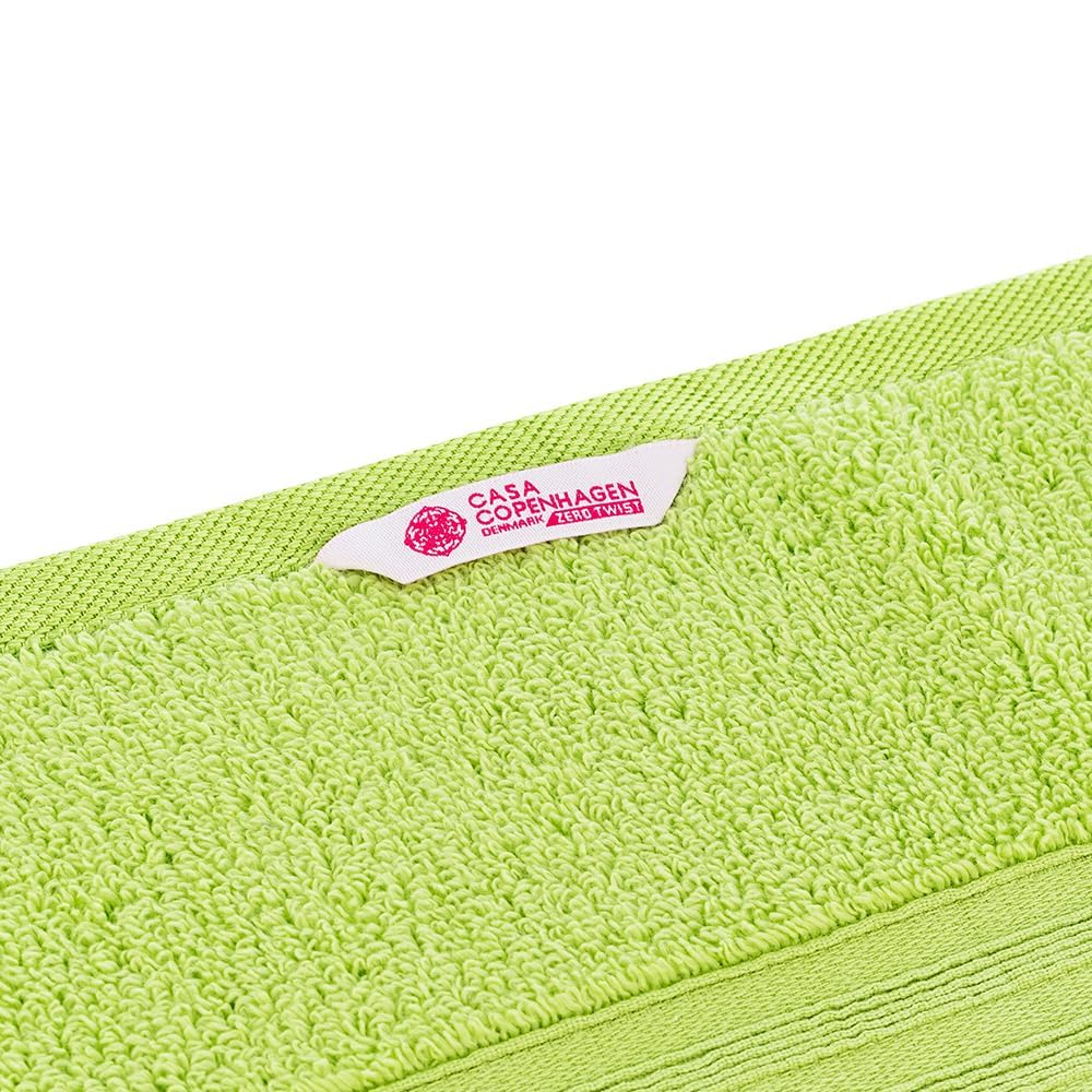 Casa Copenhagen Egyptian Cotton Zero Twist Large Bath Towel 500 Gsm (Lime Green)