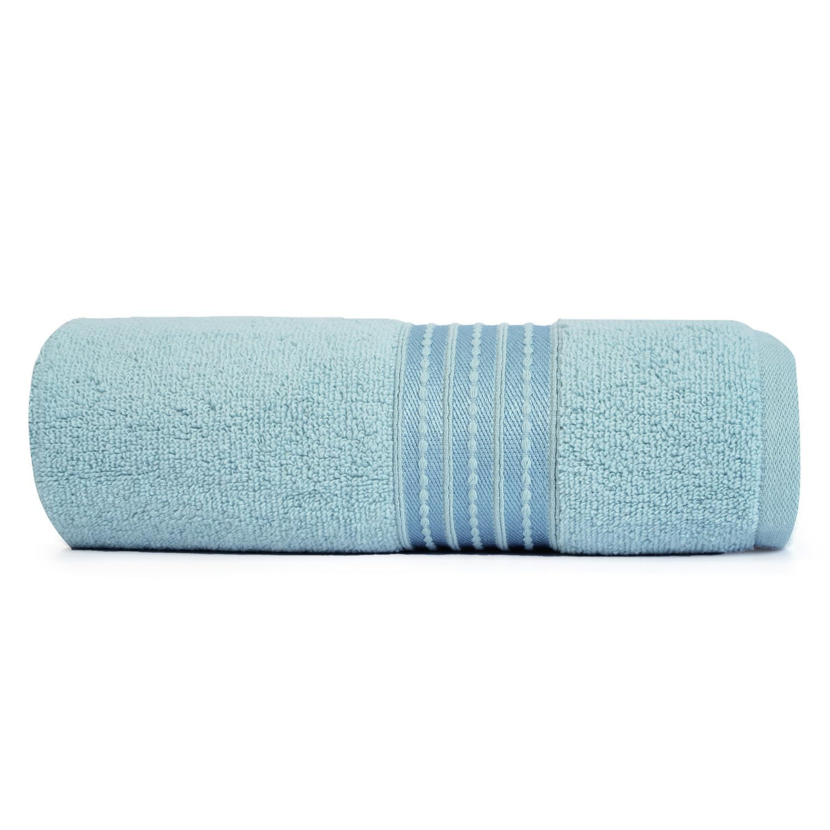 Micro Cotton Remy Basel Luxury Terry Cotton Bath Towel 550 Gsm | Super Comfortable 100% Long Staple Cotton Bath Towel (Sea Blue)