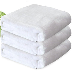 Heelium Bamboo Bath Towel | Lightweight & Quick Drying | Ultra Absorbent Towel 400 Gsm | Pack Of 3 (White)