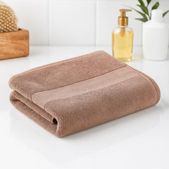 Earthy Fables Airlux Bath Towel 500 Gsm | Pure Carded Cotton, Soft, Absorbent, Quick Dry & Skin-Friendly Towel (Mocha)