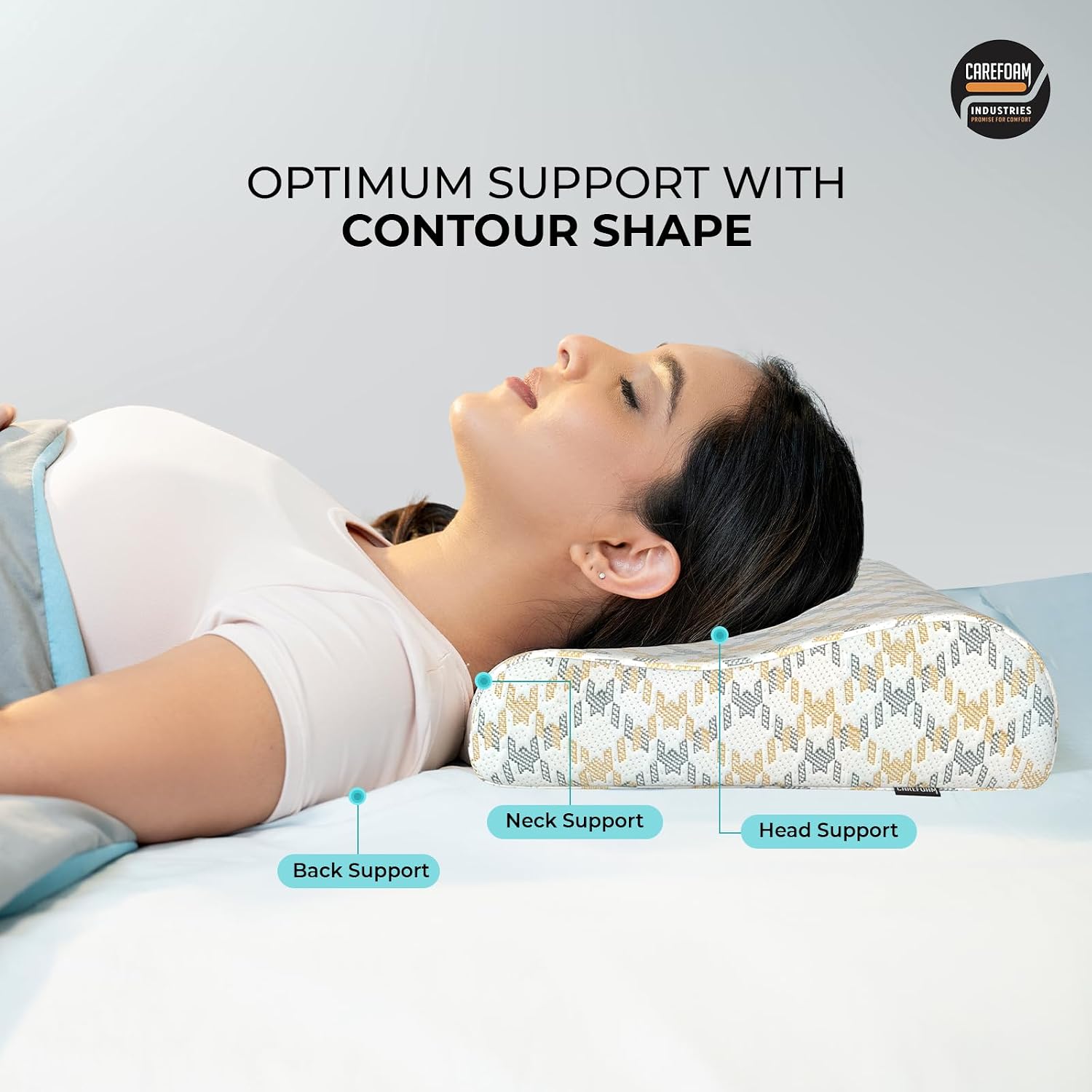 Cool Gel Orthopedic Memory Foam Pillows, Cervical Pillow For Neck Pain Relief | Standard Size, For Head & Shoulder Pain Relief - Bed Pillow For Sleeping, Ergonomic Support - Pack Of 2