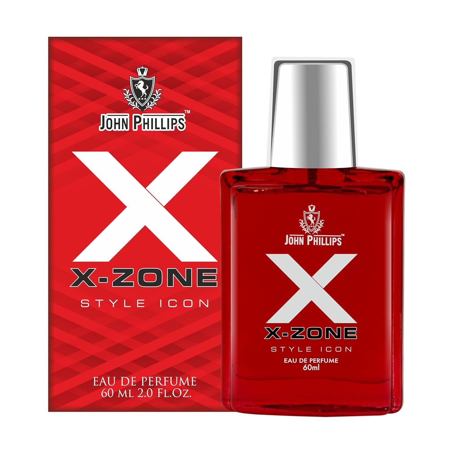 John Phillips Luxury X-zone & Magic Rose Eau De Parfum 60ml 2 Fl.oz. Each Pack Of 2 For Men & Women