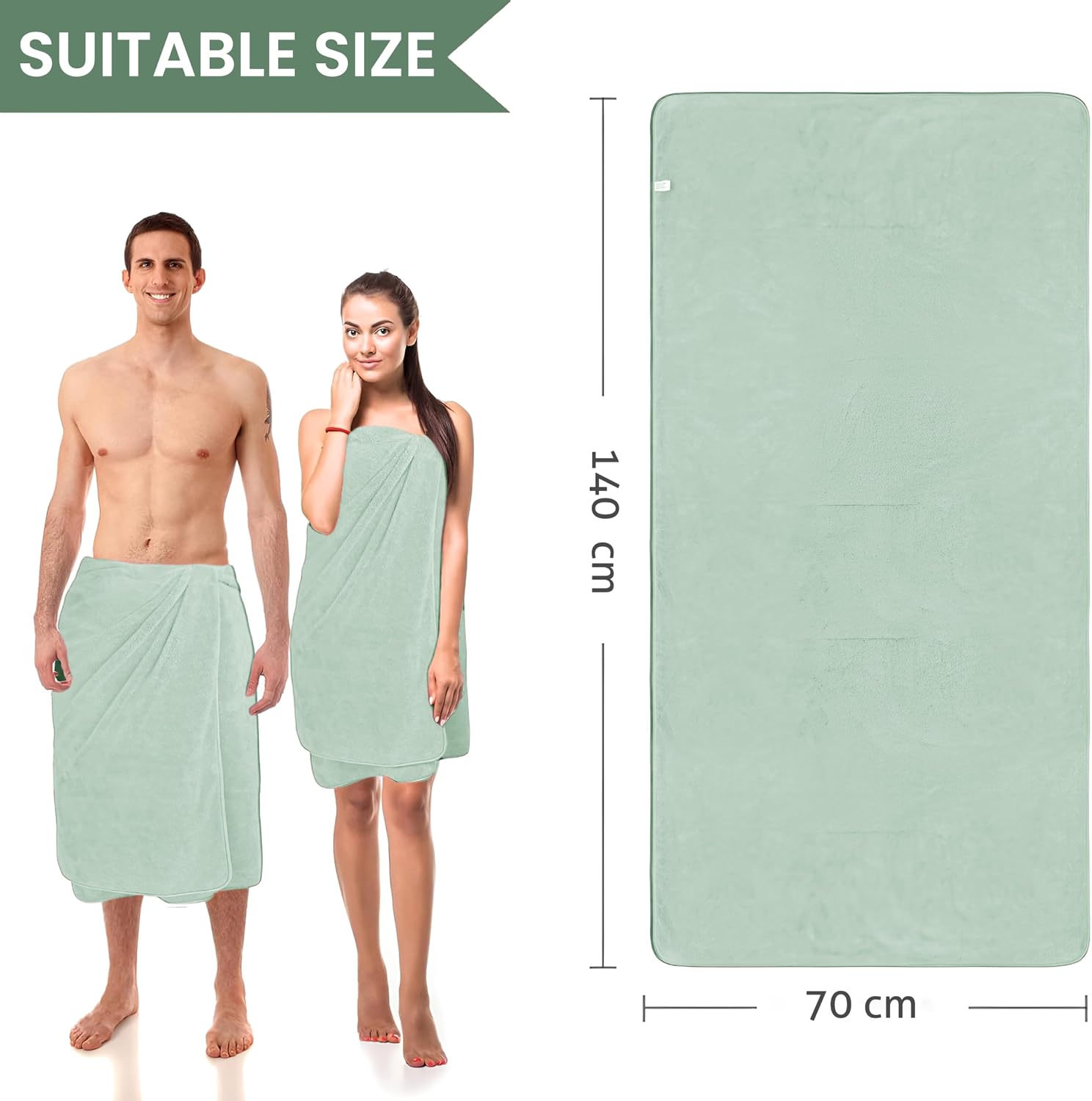 Maxoshine Microfiber Bath Towels Large Size-Super Soft Coral Fleece Bathing Towel Hook Quick Dry Super Absorbent-Bath Towel For Men & Women Pack Of 2