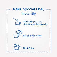 Society One Minute Tea Lemongrass Flavor Instant Tea Premix - 1 Kg, 35.2 Ounce | Made With Lemongrass - Low Caffeine Chai Patti | Flavored Instant Black Tea