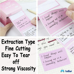 256 Pcs Sticky Notes Set With Dispenser, 8 Patterns Mini Sticky Notes For School, Home (Pink)