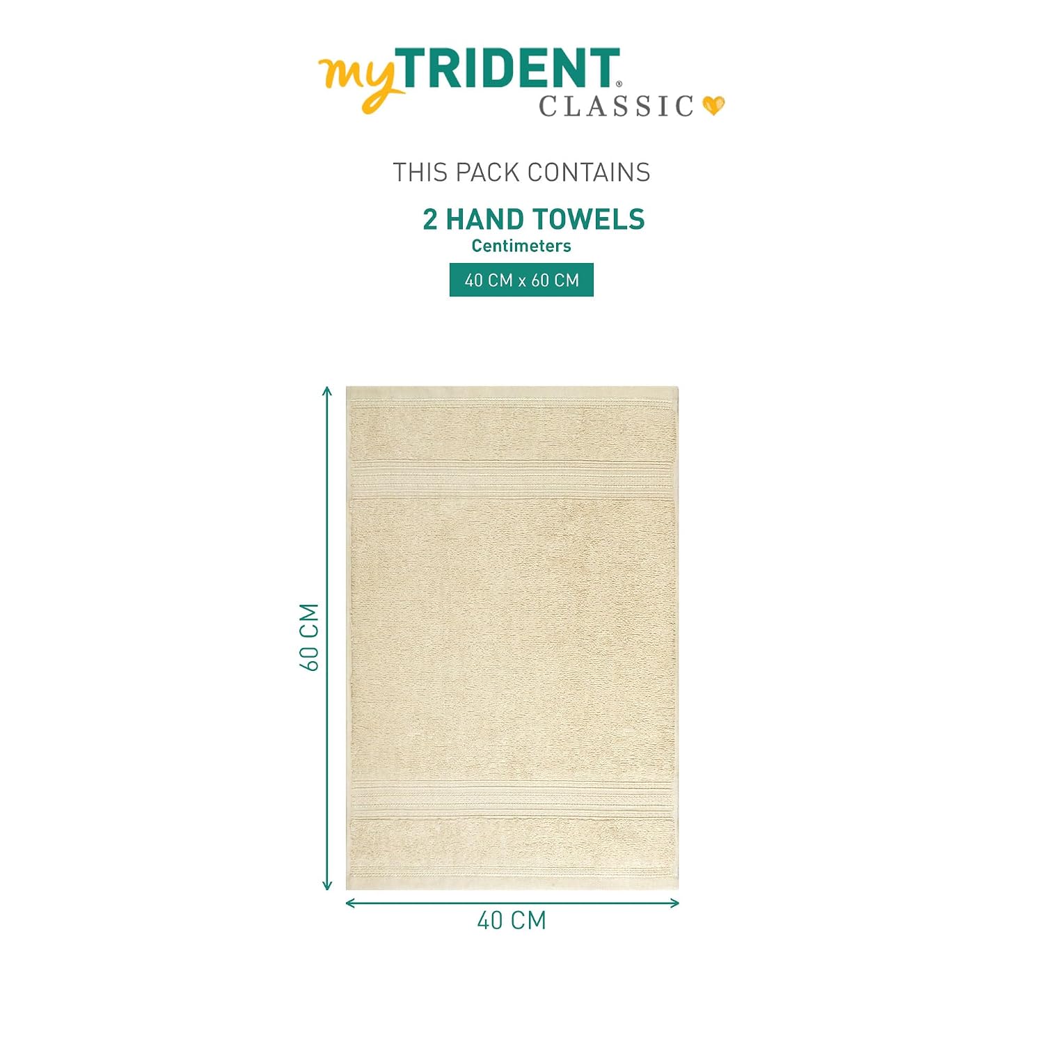 Mytrident Cotton Hand Towel 600 Gsm | For Men & Women Classic Towel 100% Cotton Hand Towel (Fresh Lime)- Pack Of 2