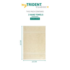 Mytrident Cotton Hand Towel 600 Gsm | For Men & Women Classic Towel 100% Cotton Hand Towel (Fresh Lime)- Pack Of 2