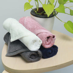 Heelium Bamboo Face Towel 800 Gsm | Ultra Absorbent & Odour-Free 3x Softer Than Cotton Towels | Pack Of 4 -Blue, Grey, White & Peach