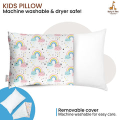 Premium Baby Pillow For Kids, Super Soft Cotton Kids Cushion - 12 X 18 Inches | For 5 Years Old Kids, Adorable Animal & Cartoon Prints | Bed Pillow, Washable, Easy To Care - Pillow 17