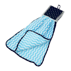 Kuber Industries Hand Kitchen Towel 400 Gsm | Super Soft, Fluffy & Absorbent Cotton Hand Towel Perfect For Daily Use Zig Zag Pattern | (Multicolor) - Pack Of 2