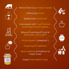 100% Pure A2 Desi Gir Cow Ghee By Vanalaya | Rich Source Of Vitamin A & Healthy Delicious Pure Desi Ghee For Diet | (500ml) 16.9 Ounce | Jar Pack