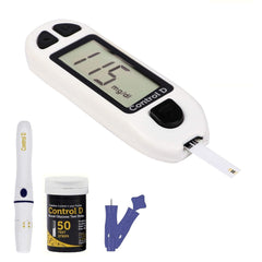 Control D White Glucometer + Blood Glucose Test Strips - 50 Strips