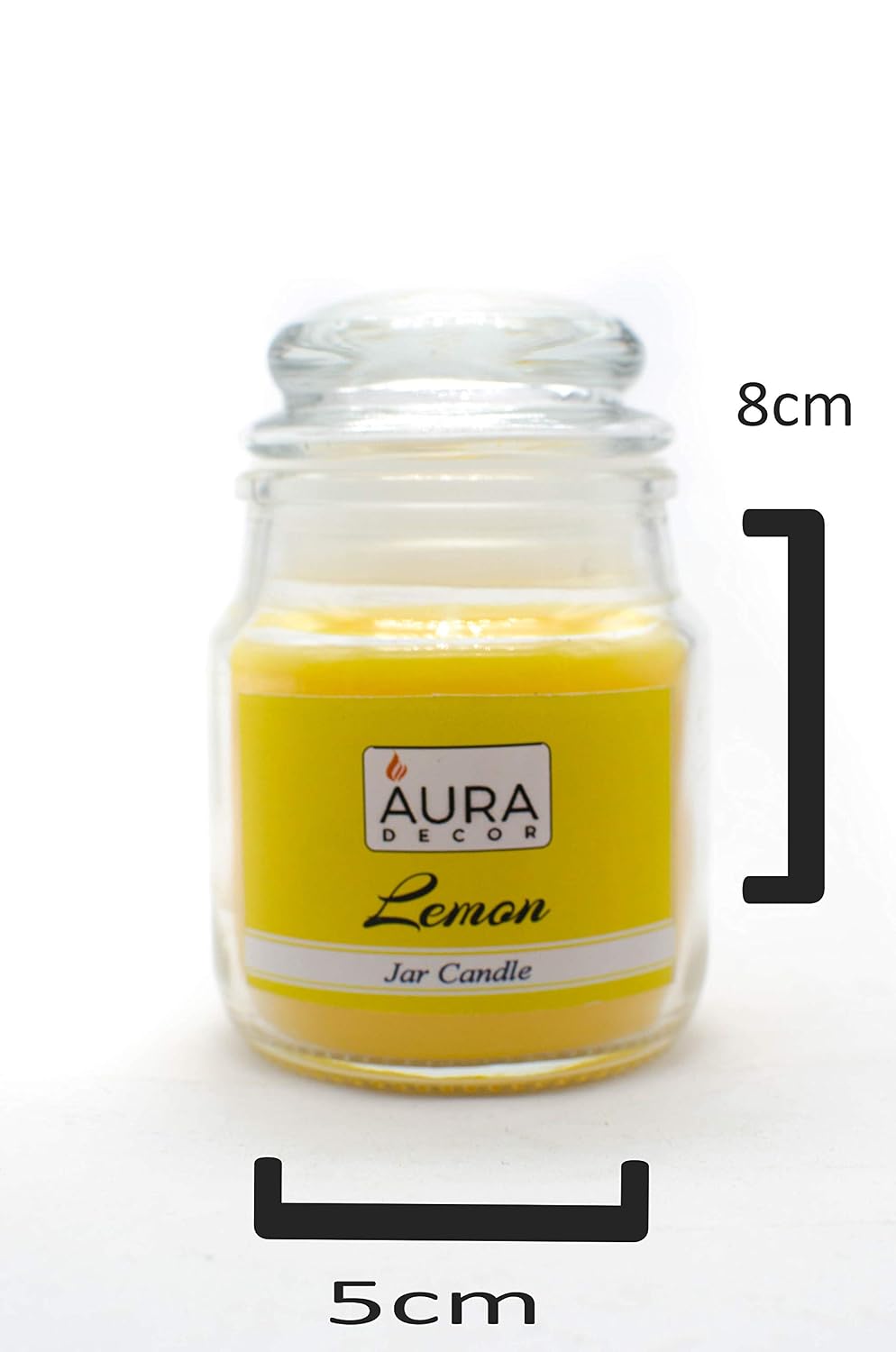 LEMON FRAGRANCE CANDLE JAR | PARAFFIN WAX | PERFECT FOR CANDLIGHT DINNER