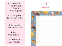 A5 Notes/To Do List Notepad, Beautiful Checklist Pad, Tear-Off Sheets (Seal) Pack Of 1