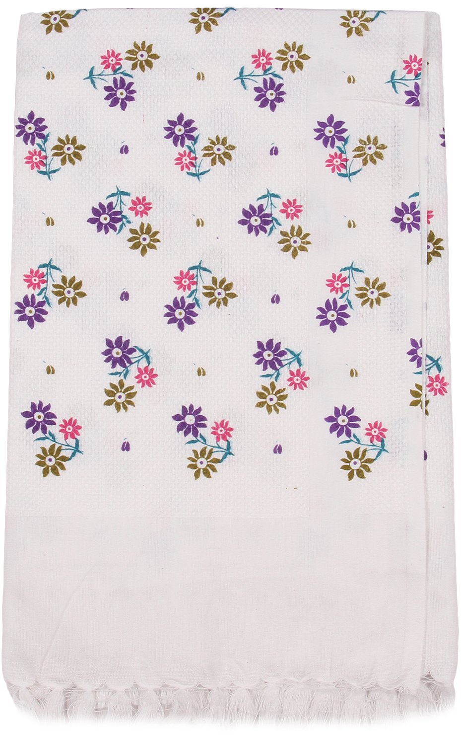 Pristine Towels Cotton Blend White Bath Towel (Set Of 3) 240 Gsm