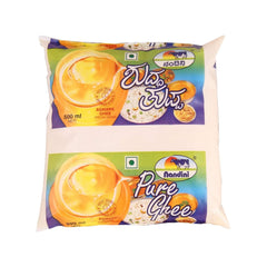 Pure Natural Cow Desi Ghee By Nandini | Fresh & Delicious Flavour Healthy Nutrients Desi Ghee Good For Heart Health | (500ml) 16.9 Ounce | Pouch Pack
