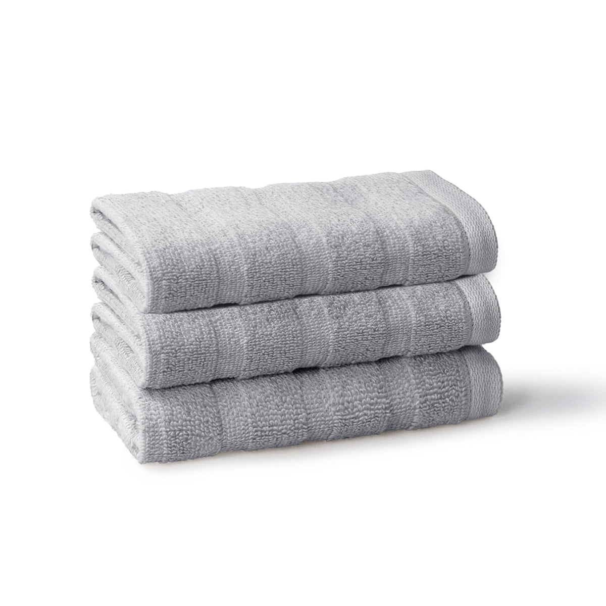 Mytrident Quick Dry 100% Cotton Face Towel 450 Gsm (Charcoal Grey) - 3 Pcs