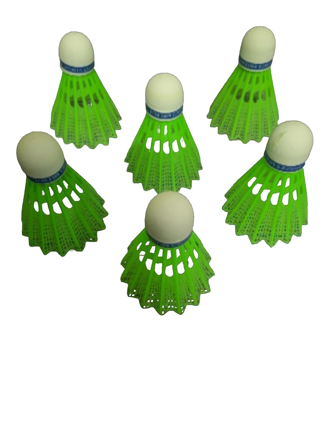 Zonex Winner Nylon Badminton Shuttlecock Fast Recovery & Stable Trajectory | Green , Pack Of 6