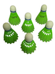 Zonex Winner Nylon Badminton Shuttlecock Fast Recovery & Stable Trajectory | Green , Pack Of 6