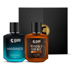 Beardo Whisky Smoke Bourbon & Mariner Eau De Parfums 100ml 3.4 Fl.oz. Pack Of 2 | Perfect Gift Set For Men