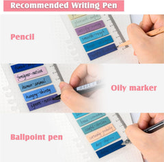 Sticky Book Tabs Book Markers - Repositionable Book Flags Strip | (6 Packs - 1200 Pcs Notes)