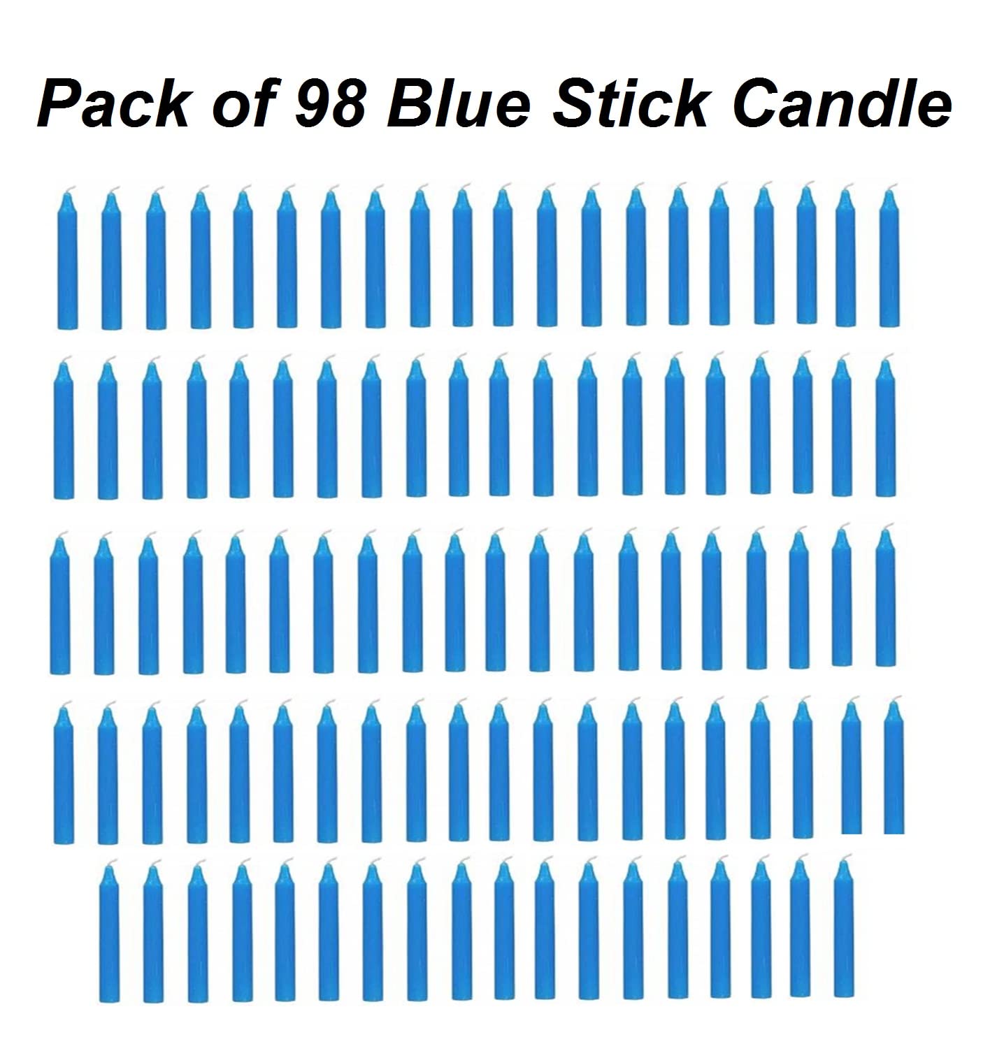BLUE RITUAL CHIME STICK CANDLES SET OF 98 | FOR FESTIVE & ANY OTHER FUNTION