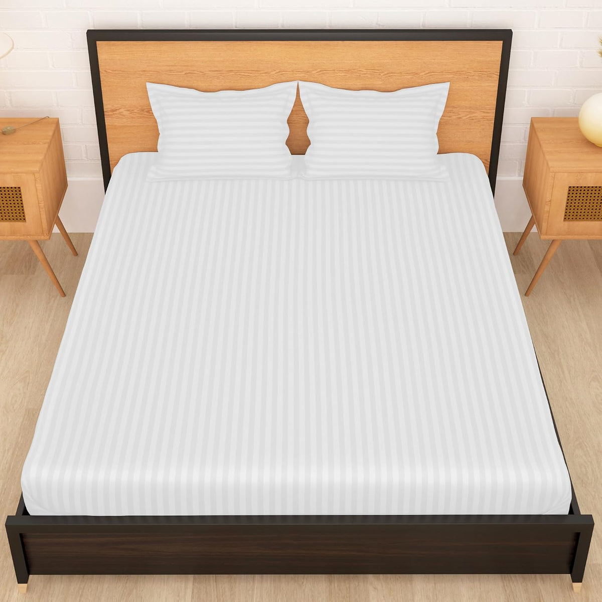 Perfect Double Bedsheets For Queen Size With Two Pillow Cover - 88 X 100 Inches, White | Soft & Breathable, For Bedroom & Gifting