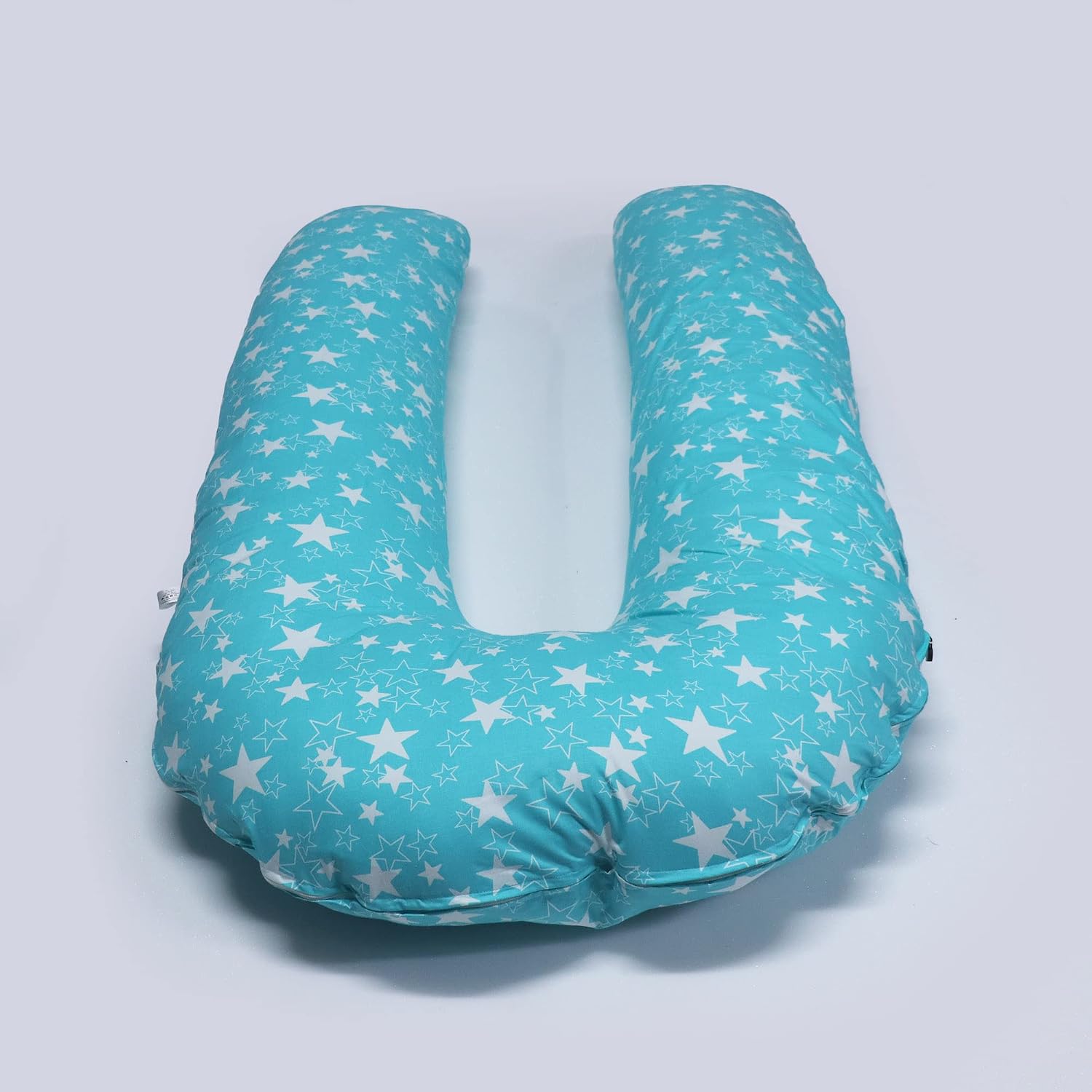 U Shaped Pregnancy Pillow, Maternity Pillow, 100% Cotton Removable Cover, Stardom Cyan | Super Premium Pillow, Versatile Use, Pregnocare Microfibers, Breathable, Comfortable Pillow