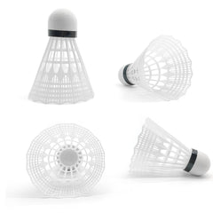 Taktzeit Badminton Nylon Shuttlecocks Birdies For Training And Backyard Family Game | White , Pack Of 12