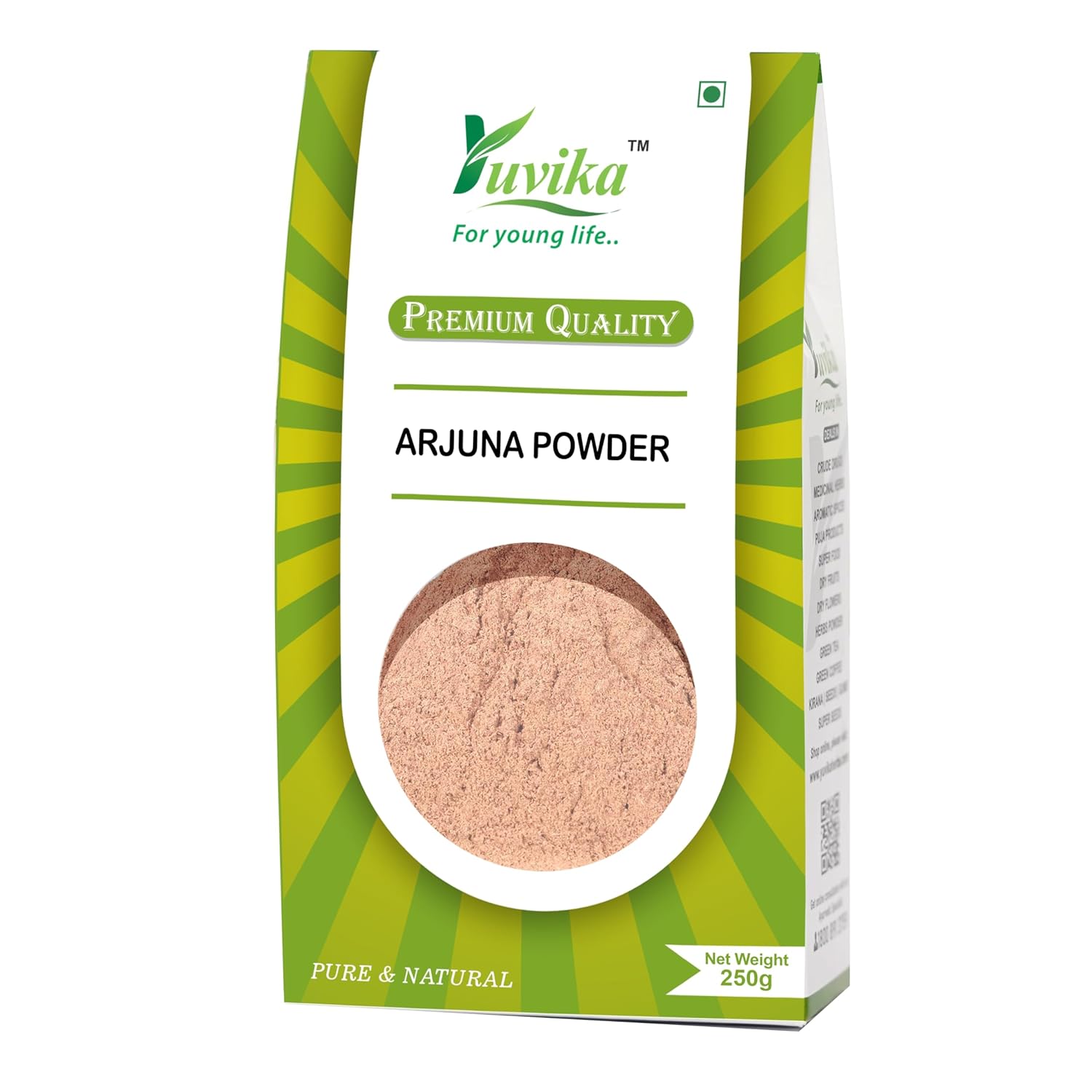 Yuvika Arjuna Powder Terminalia Arjuna, Used To Promote Wound Healing | 250gm 0.5lbs